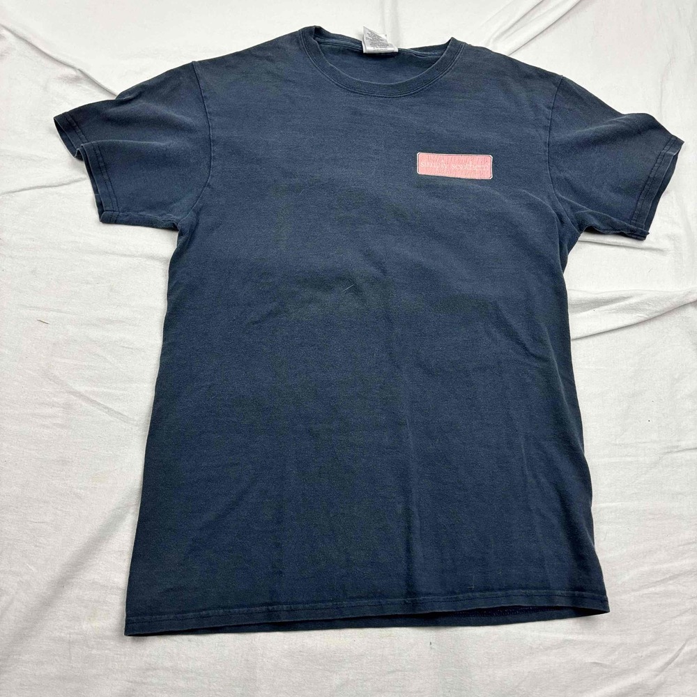 Simply Southern Unisex Casual T-shirt Blue Graphic Patch Small